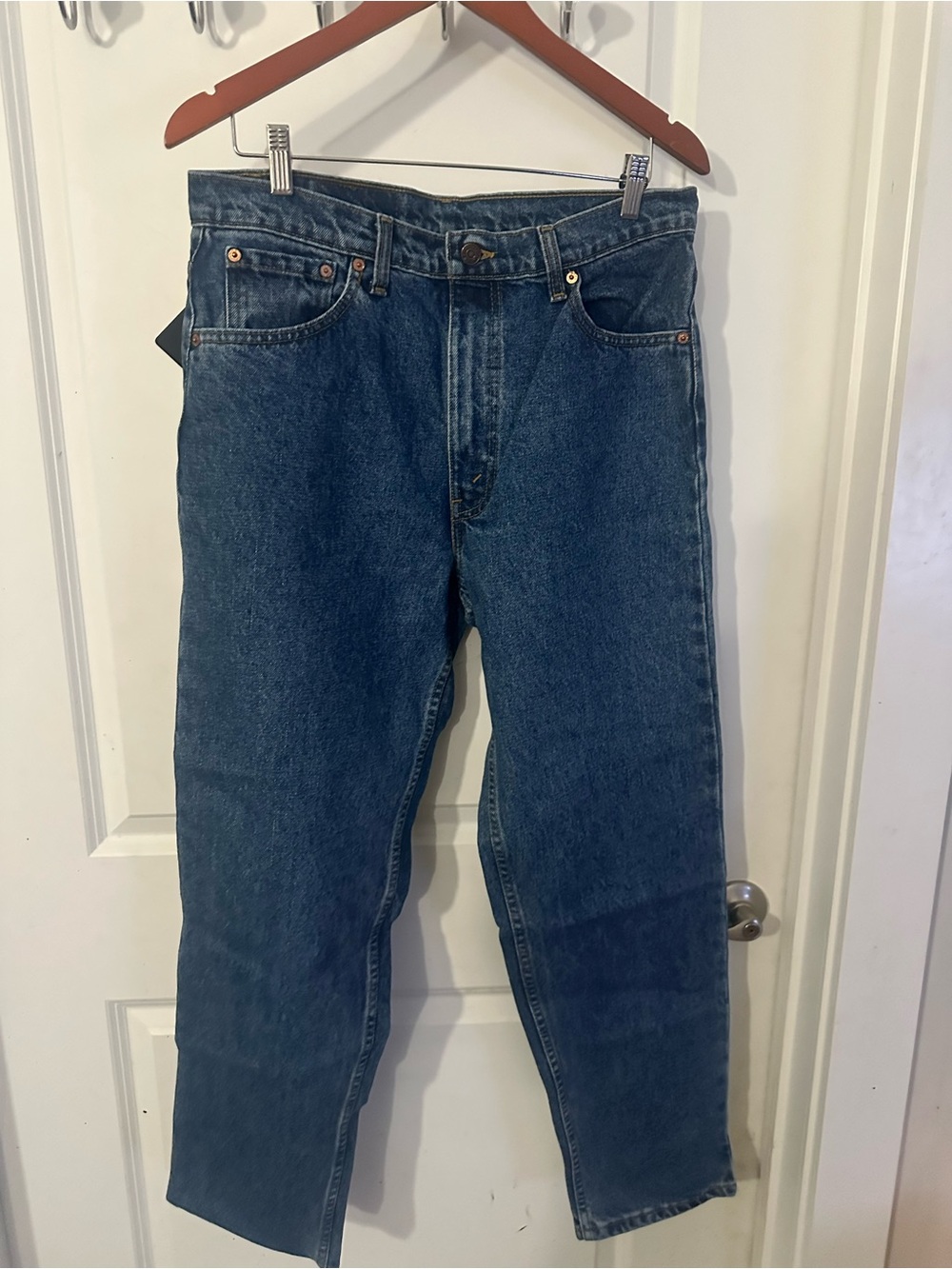 Levi's Men's Straight-Leg Dark Blue Denim Jeans